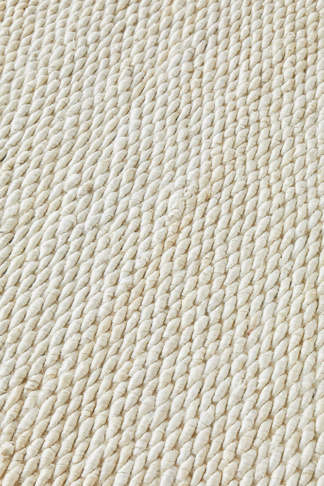 Honeycomb Natural Bleach Jute Rug