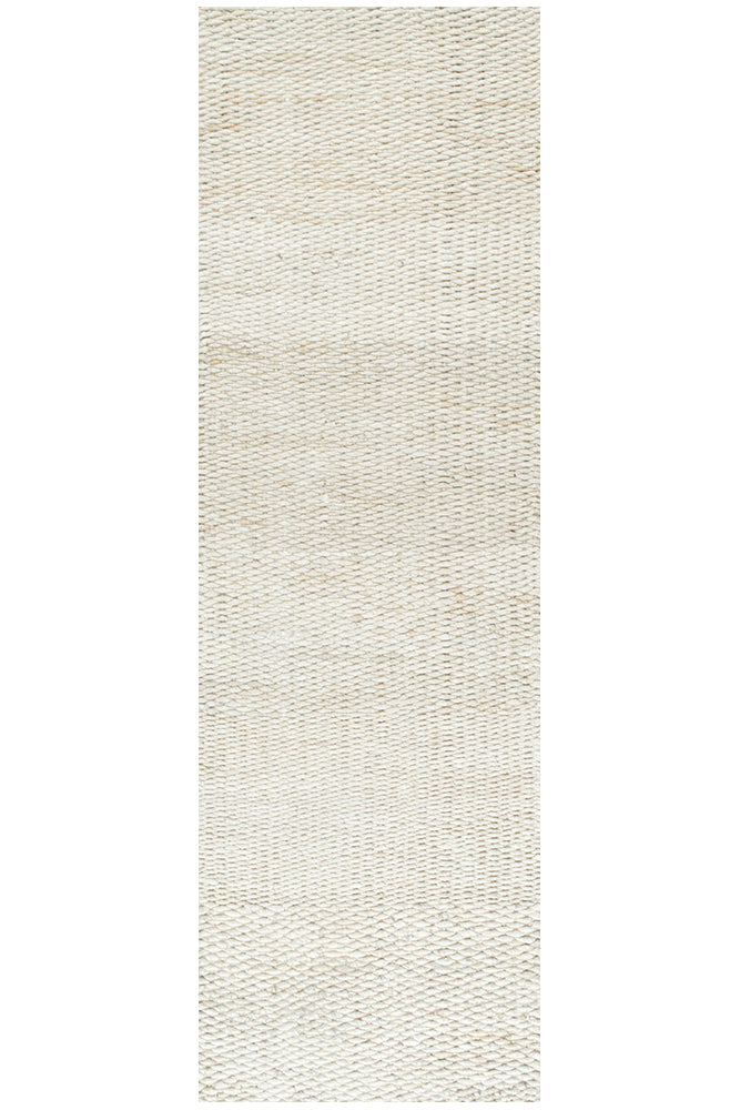 Honeycomb Natural Bleach Jute Rug