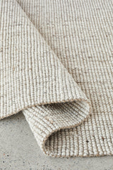 Mallow Wool Jute Beige Rug