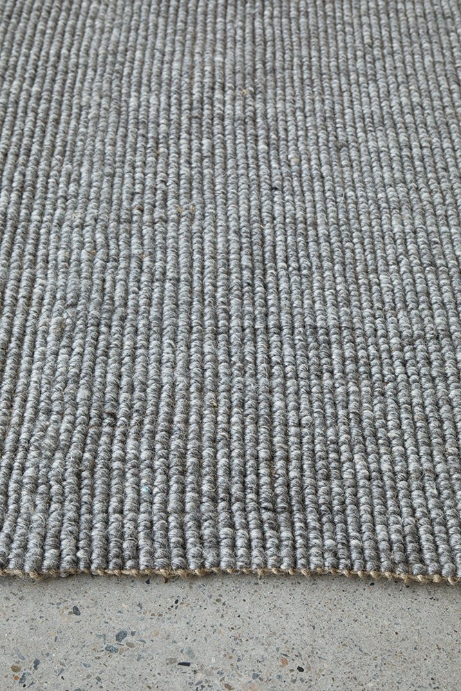 Mallow Wool Jute Graphite Rug