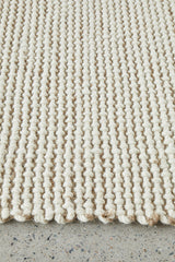 Mallow Wool Jute Cream Rug