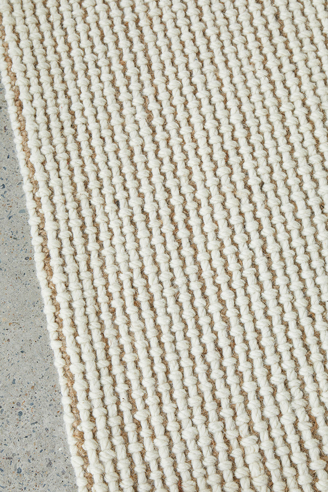 Mallow Wool Jute Cream Rug