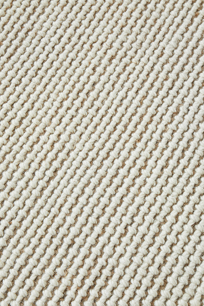 Mallow Wool Jute Cream Rug