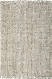 Mallow Silver Jute Fringed Rug