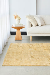Camel Linear Textured Glam Rug