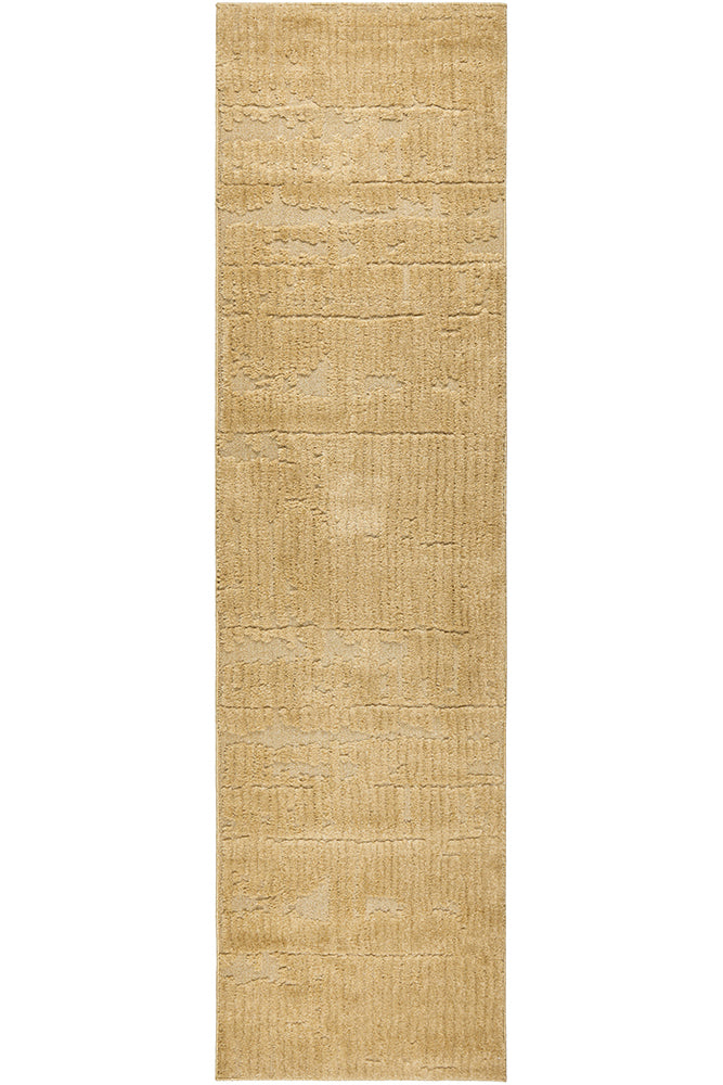 Camel Linear Textured Glam Rug