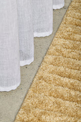 Camel Linear Textured Glam Rug
