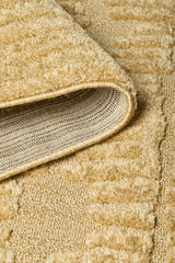 Camel Linear Textured Glam Rug