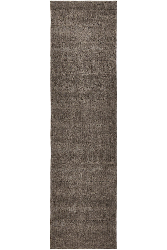 Mocha Linear Textured Glam Rug
