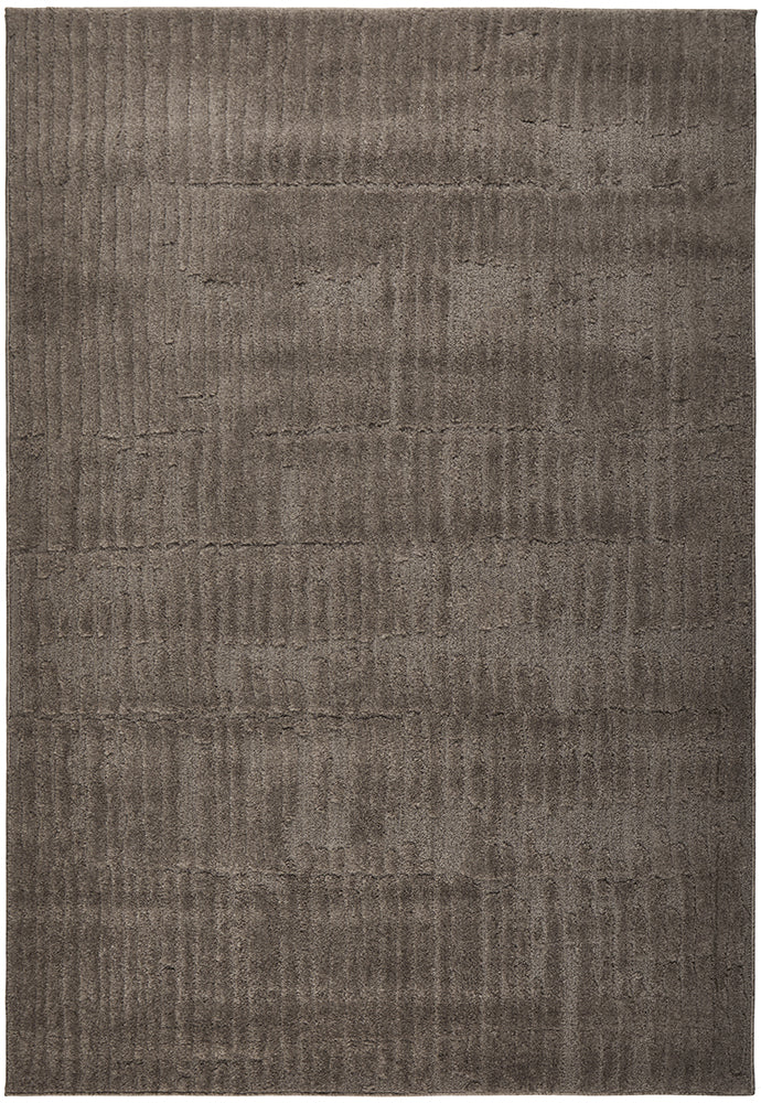 Mocha Linear Textured Glam Rug