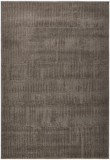 Mocha Linear Textured Glam Rug