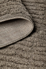 Mocha Linear Textured Glam Rug