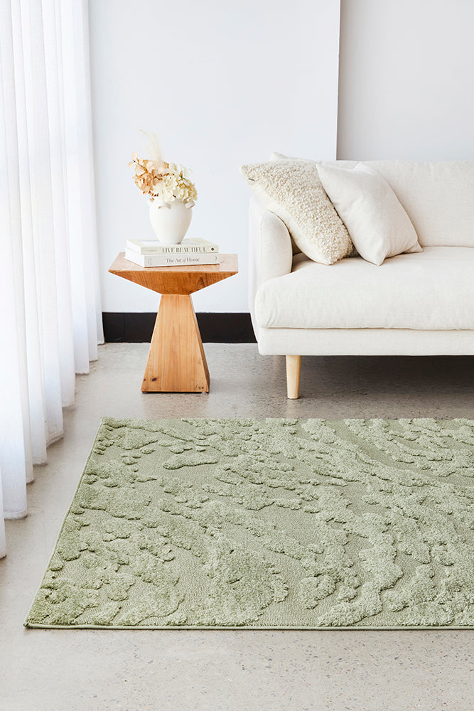 Sage Textured Glam Rug