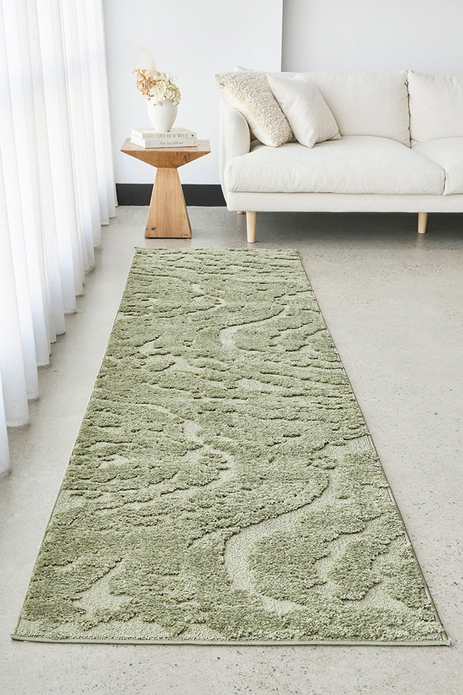Sage Textured Glam Rug