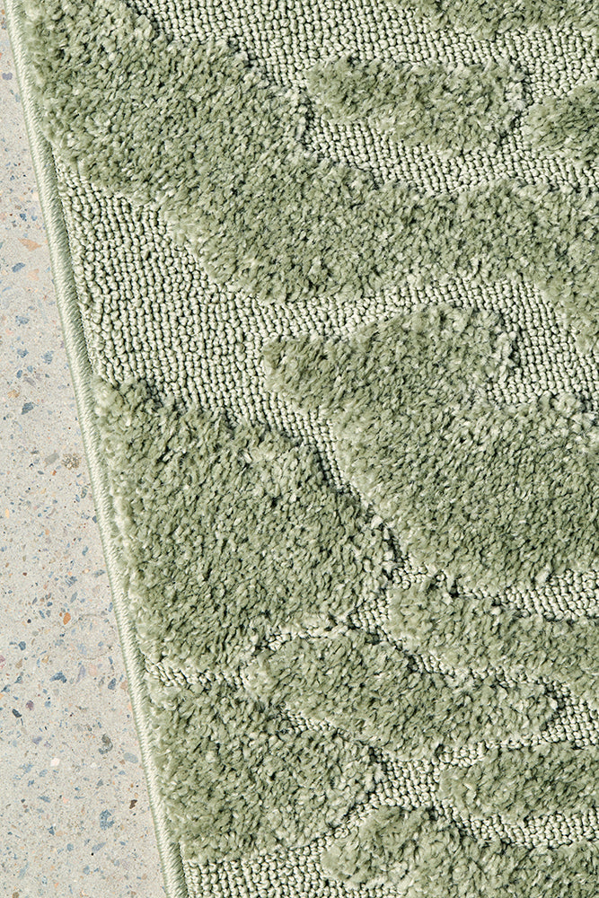 Sage Textured Glam Rug