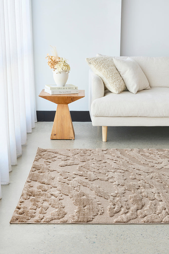 Cacao Textured Glam Rug