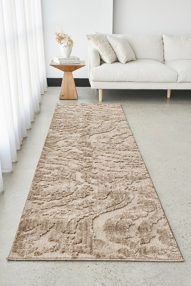 Cacao Textured Glam Rug