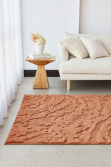 Rust Textured Glam Rug