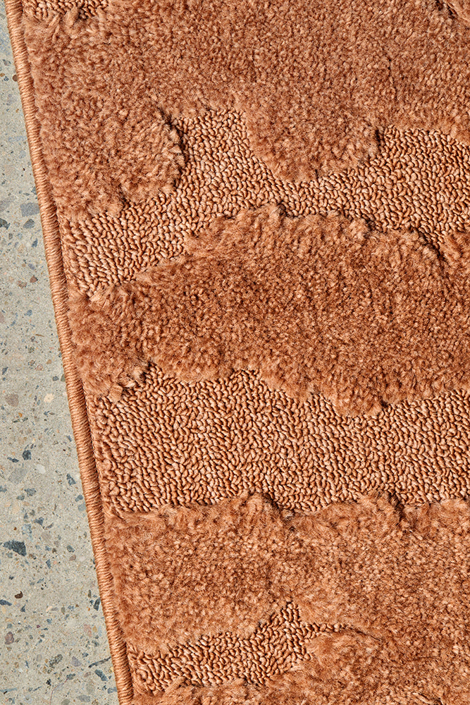 Rust Textured Glam Rug