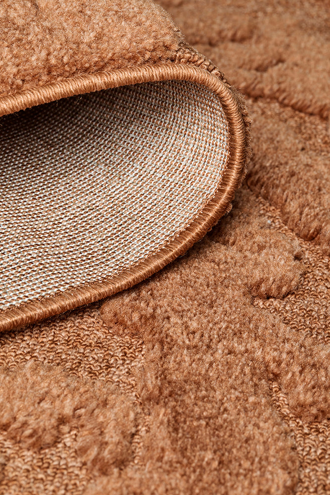 Rust Textured Glam Rug