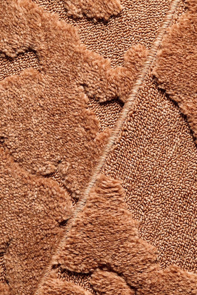Rust Textured Glam Rug