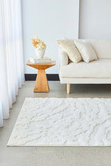 Off-White Textured Glam Rug
