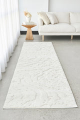 Off-White Textured Glam Rug