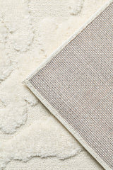 Off-White Textured Glam Rug