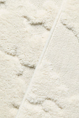 Off-White Textured Glam Rug