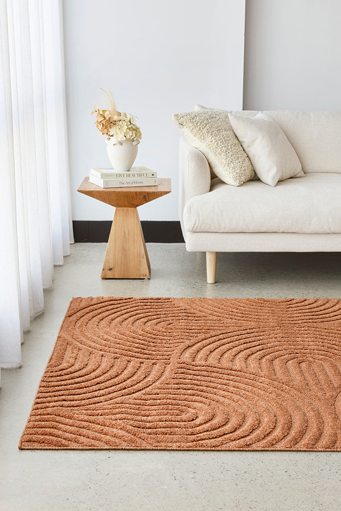 Rust Arched Glam Rug