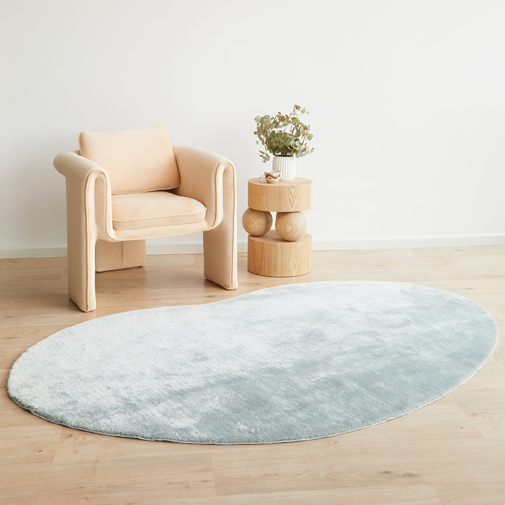 Powder Blue Washable Rug