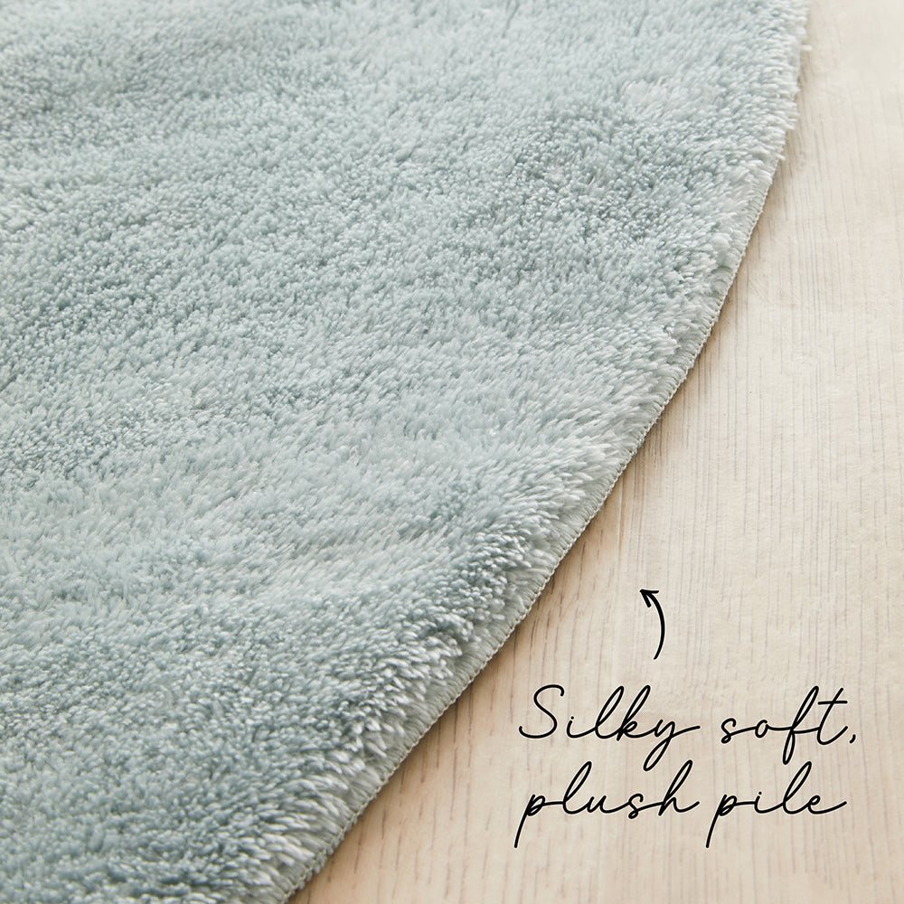 Powder Blue Washable Rug