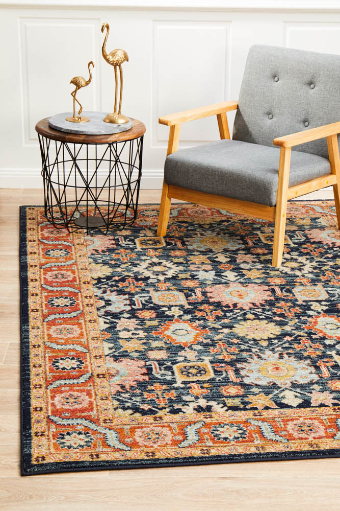 Estate Hacienda Navy Transitional Rug