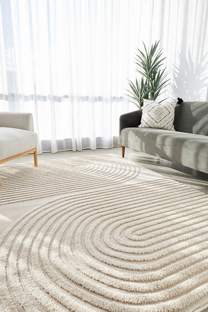 Astria Beige Arch Texture Rug