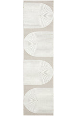 Astria Beige & White Arch Texture Rug