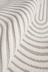 Astria Beige & White Arch Texture Rug