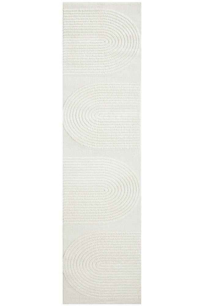 Astria White Arch Texture Rug