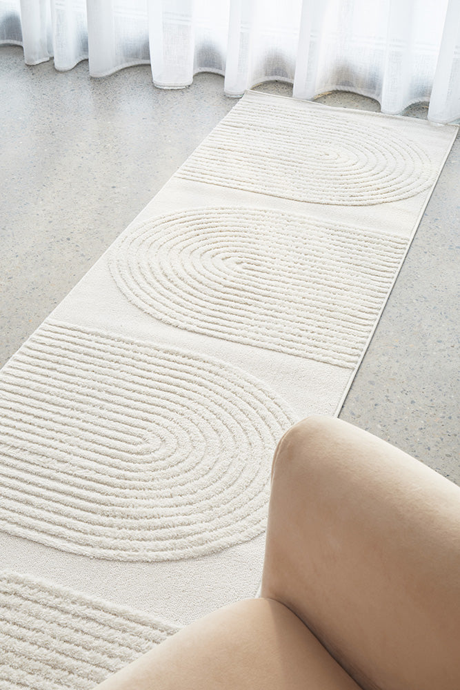 Astria White Arch Texture Rug – Lost Design Society Rugs