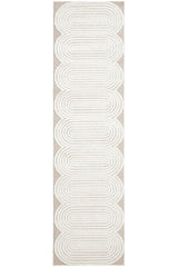 Astria Mid-Century Beige & White Rug