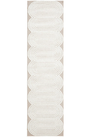 Astria Mid-Century Beige & White Rug