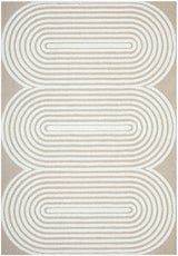 Astria Mid-Century Beige & White Rug