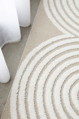 Astria Mid-Century Beige & White Rug