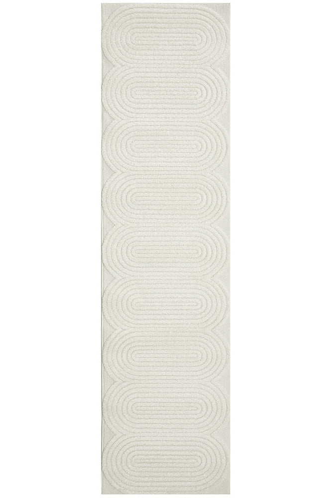 Astria Mid-Century White Rug