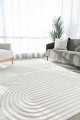 Astria Mid-Century White Rug