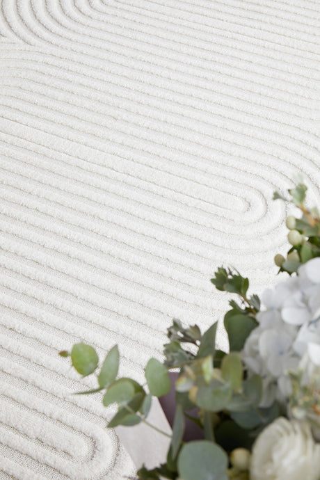 Astria Mid-Century White Rug