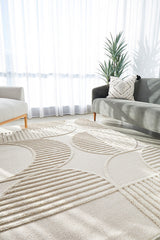 Astria Art Deco Beige Rug