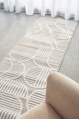 Astria Art Deco Beige & White Rug