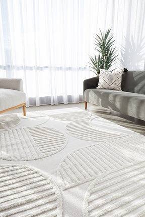 Astria Art Deco White Rug - Lost Design Society