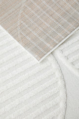 Astria Art Deco White Rug