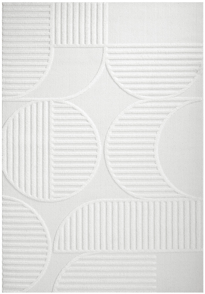 Astria Art Deco White Rug